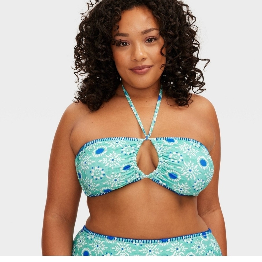 Roller Rabbit x Target Women's Star Medallion/ Multi Strip Reversible Bikini 1X - Picture 2 of 5